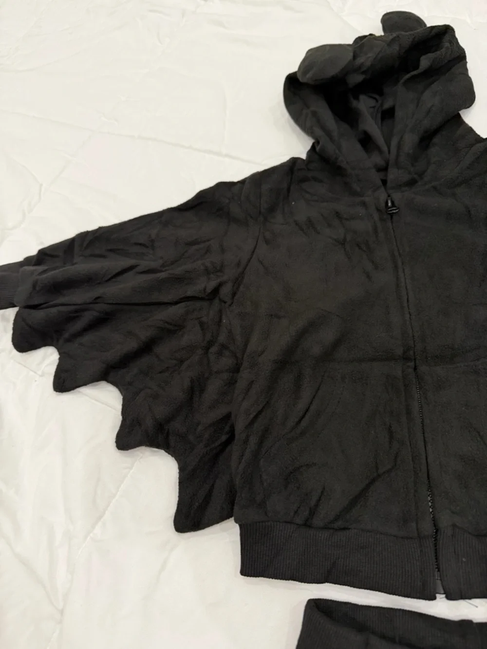 Baby boy/girl black Bat Hoodie & Pants Set - Cute Ear Hood 18-24m